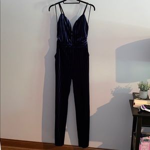 Blue and black jumpsuit